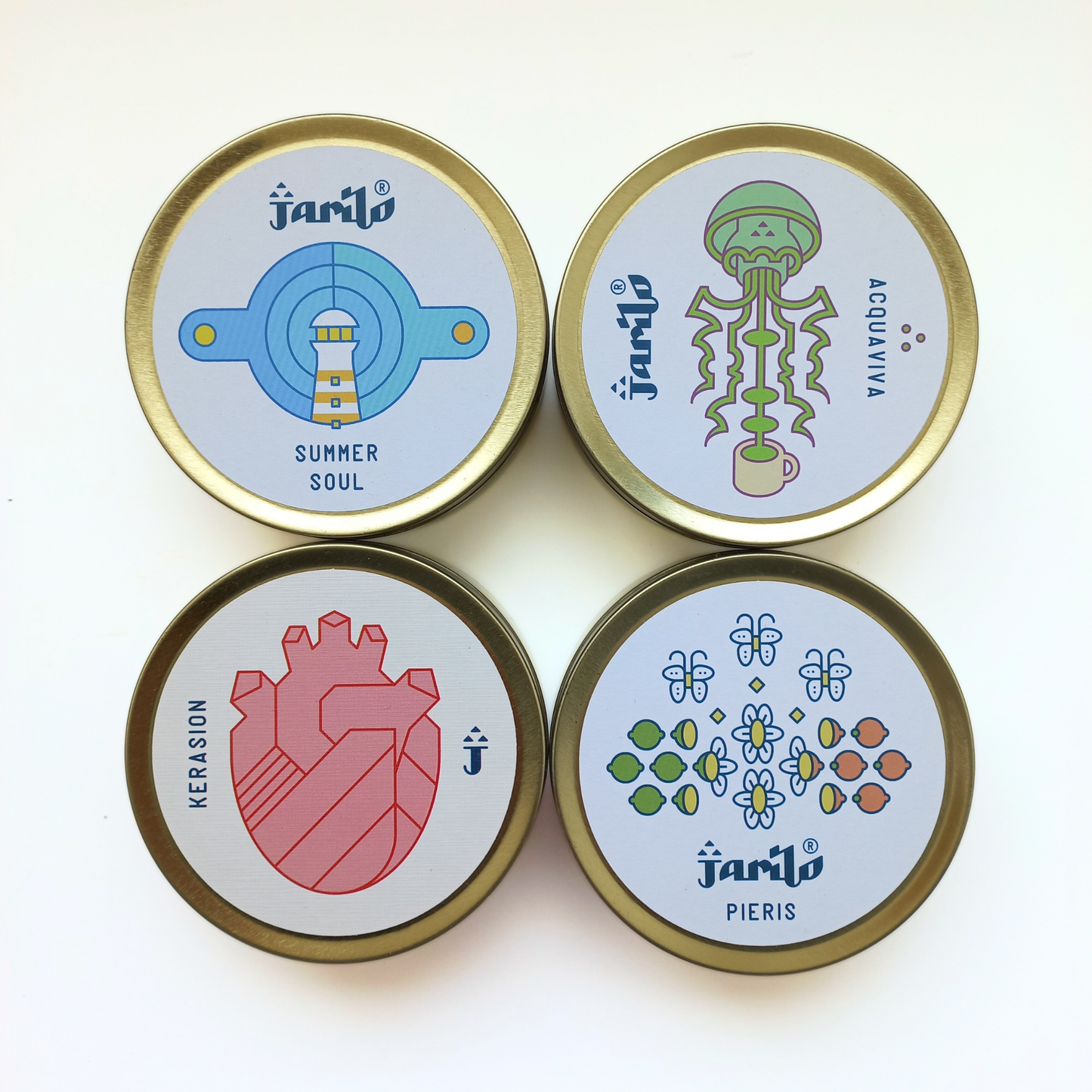 Special pack of 4 handmade scented candles | 4x250g | Jarilo