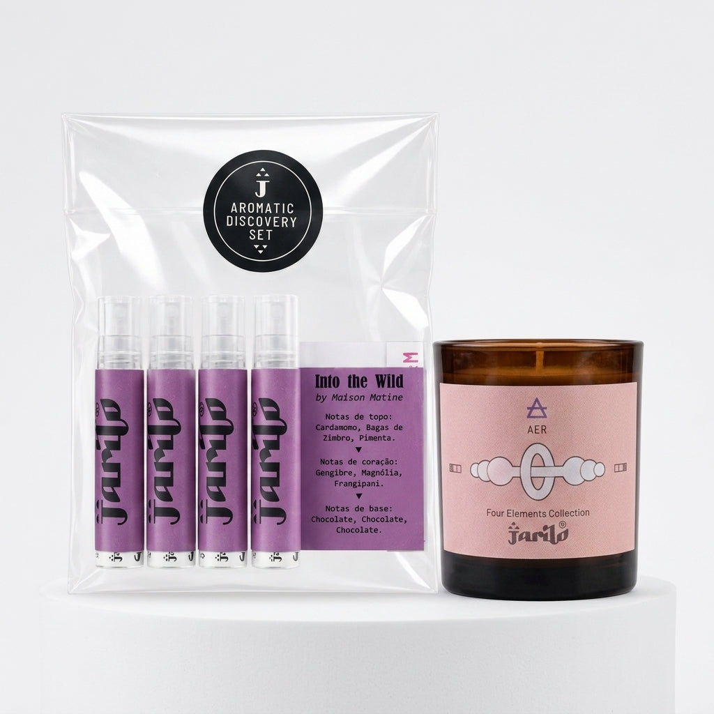 Bundle experiência sensorial Jarilo | Discovery Set Perfumes + Vela Aer