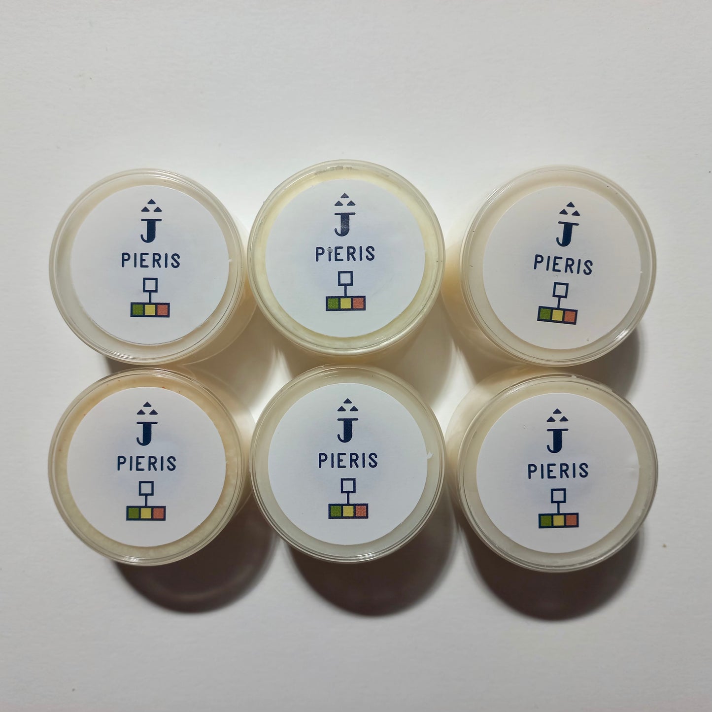 Pack especial de 6 mini velas | PIERIS - Notas de flores delicadas | 6x15g | Jarilo